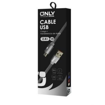 CABLE USB MOD 42 - V8 - BLANCO ONLY