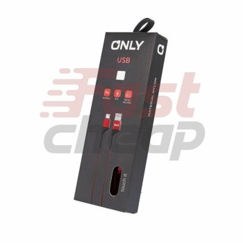 CABLE USB MOD 58 - TEXTIL ONLY - V8 - ROJO ONLY