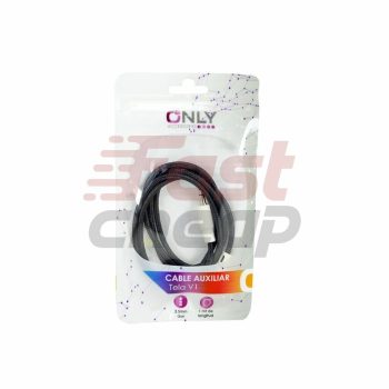 CABLE AUX 3,5 MOD05 - 1 METRO - NEGRO ONLY