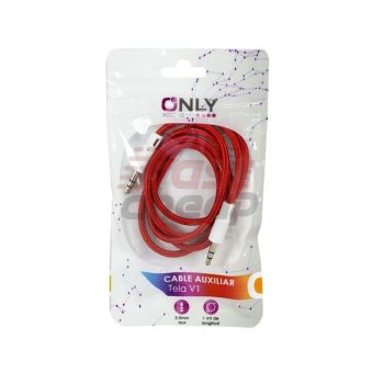 CABLE AUX 3,5 MOD05 - 1 METRO - ROJO ONLY