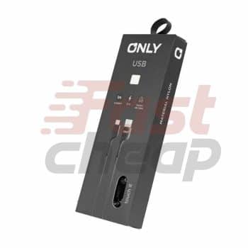 CABLE USB MOD 59 - TEXTIL ONLY - LIGHTNING - NEGRO ONLY