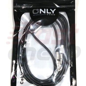 CABLE AUX 3,5 MOD10 - CON MIC - NEGRO ONLY