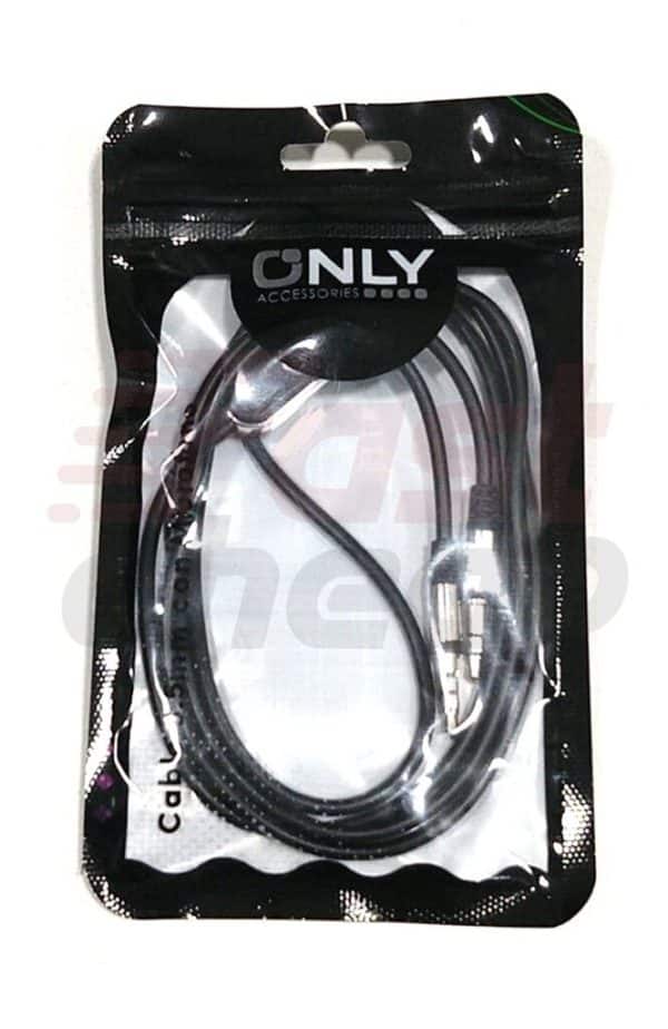 CABLE AUX 3,5 MOD10 – CON MIC – NEGRO ONLY – Fast Cheap