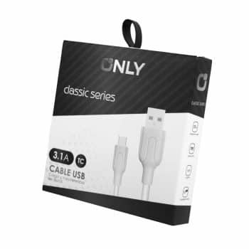 CABLE USB MOD 50 - TIPO C - BLANCO ONLY