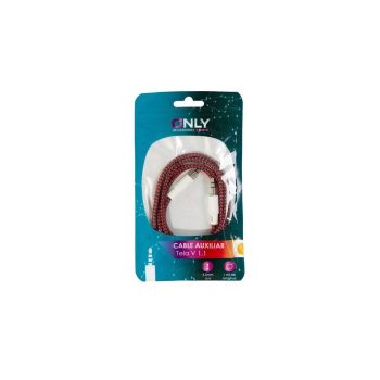 CABLE AUX 3,5 MOD129 - TELADO - ROJO ONLY