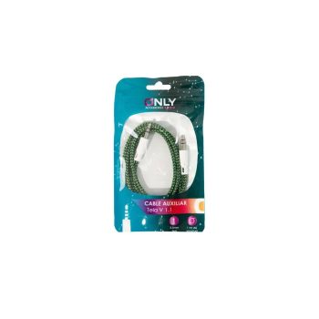 CABLE AUX 3,5 MOD129  - TELADO - VERDE ONLY