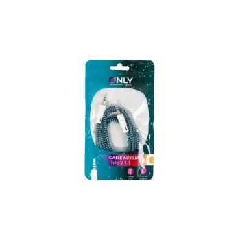 CABLE AUX 3,5 MOD129 - TELADO - AZUL ONLY
