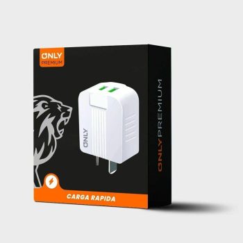 CARGADOR 220V MODO-006 - 2USB + CABLE TIPO C - ONLY - BLANCO ONLY