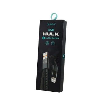 CABLE USB MOD 88 HULK - LIGHTNING - 4A - NEGRO XAEA